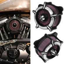 Motorcycle Contrast Cut Turbine Air Cleaner Intake Filter For Harley Sportster XL883 XL1200 1991-2017 2024 - buy cheap