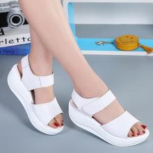 Woman Sandals 2019 Summer Women Concise Platform White Casual Shoes Woman Fashion Thick Bottom Wedges Sandals 2024 - buy cheap