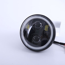 5.75 Inch LED Headlight With White Halo Ring For Harley Sportster and Dyna Models 5 3/4'' Motorcycle Headlights 2024 - buy cheap