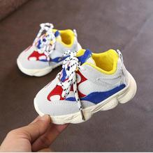 New Boys Girls Baby Toddler Shoes 0-2 years Casual Running Shoes Soft Bottom Comfortable Stitching Color Children Sneakers 2024 - buy cheap