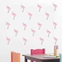 Розовый фламинго виниловые наклейки на стену забавные мультяшные животные художественные настенные наклейки для детской комнаты спальни домашний декор JH2029 2024 - купить недорого