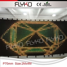 Free shipping 2m* 4m LED Curtain /DMX Stage back cloth /Sound Control LED Cloth 2024 - buy cheap