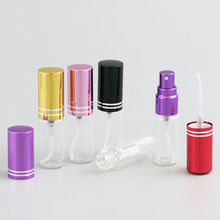 5 x 5ml 10ml Clear Glass Perfume Spray Bottle Glass Women Cosmetic Spray Containers Small Refillable Colorful Metal Sprayer 2024 - buy cheap