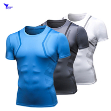 3D Printed Short Sleeve Mens Dry Fit Running T Shirts Compression MMA Fitness Rashguard Tops Breathable Crossfit Gym Sportswear 2024 - buy cheap