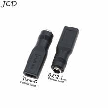 JCD 5V DC 5,5*2,1 мм, разъем питания USB 3,1 Тип C USB-C Тип-c Женский 5,5 мм x 2,1 мм USB 3,1 Женский Разъем питания постоянного тока разъем адаптера 2024 - купить недорого