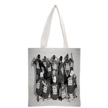 Bolso de lona con impresión Pop EXO de Corea para mujer, bolsa de lona plegable reutilizable, 30x35cm, personalizable, su imagen 2024 - compra barato