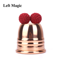 Super copper chop cup (diamter 7cm) -truques de magia copo e bolas perto adereços mágicos de alta qualidade truque de magia magnética 2024 - compre barato
