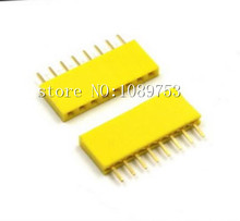 50 шт. желтый 2,54 мм 8pin 8p Dip Однорядный гнездовой штыревой разъем для Arduino 2024 - купить недорого