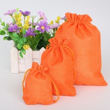 5pcs/lot Natural Burlap Hessia Jute Gift Bags Wedding Party Favor Drawstring Pouch Christmas Gift Bags 2024 - buy cheap