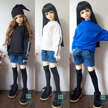 BJD Кукла Одежда для 58-63 см 1/3 BJD SD кукла модная толстовка, джинсовые шорты с манжетами 2024 - купить недорого