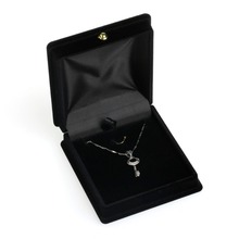 Caja de muestra de regalos de joyería collar de terciopelo práctico caja de almacenamiento de pulseras anillo negro 2024 - compra barato