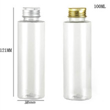 Botella de plástico pet transparente con tapa de aluminio, botella de champú para crema rellenable, 100cc, 20x100ml 2024 - compra barato