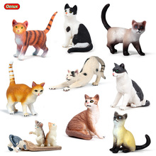 Oenux boneco de gato, figuras de ação em miniatura para decoração de animais de estimação, gatos para crianças 2024 - compre barato