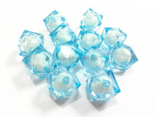 (Choose Size First) 12mm/16mm/20mm  Acrylic Light Blue Cube Beads In Beads 2024 - buy cheap