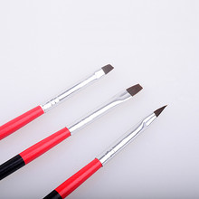 3 шт художественная ручка для рисования ногтей кисти тонкой ручкой кисти для УФ-геля французские полосы цветок кисть с ручкой для маникюра Инструменты 2024 - купить недорого