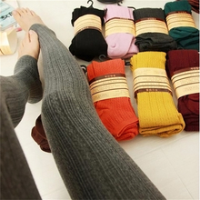 Fashion Women's Knitted Warm Tights Pantyhose Female Autumn Winter Elastic Slim Warm Thick Tights Collant 2024 - buy cheap