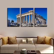 Красивый панорамный постер на холсте с изображением акрополиса, греческого ландшафта, настенный Декор для дома, офиса, комнаты 2024 - купить недорого