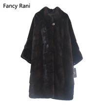 Mink Fur Coat Stand Collar Real Fur Coat New 2018 New Winter Coat Women Outerwear Whole Peel Overcoat High Grade Women Jackets 2024 - buy cheap