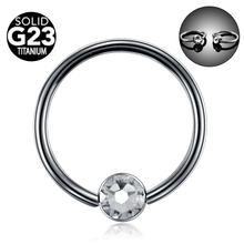 Piercing para el tabique de titanio G23 de 16G, anillo para la nariz CBR con bola de Gema plana BCR CBR Labret, joyería para el cuerpo, Piercing SWANJO, 1 unidad 2024 - compra barato