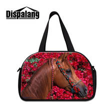 Dispalang Horse Printing Women Travel Bag Large Capacity Men Hand Luggage Women Travel Duffel Bag Multifunctional Weekend Bag 2024 - buy cheap