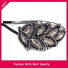 freeshipping wholesale fashion crystal beads handmade leaves design headband hairband with gems 12pc/lot 2024 - buy cheap