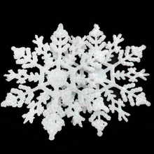 12 искусственных снежинок, украшение для рождественской елки, шар, украшение для свадебной вечеринки, Красочные Подвесные блестки, рождественские снежинки 2024 - купить недорого