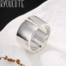 Simple Style Real Silver Color Smooth Rings for Women Gifts Wedding Jewelry Large Antique Finger Rings Anelli 2024 - buy cheap