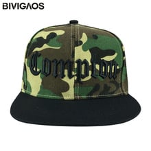 Gorras de béisbol BIVIGAOS Snapback de camuflaje Compton bordado con letras informales, Gorras de béisbol de Hip Hop, Gorras de skate Bone para hombres y mujeres 2024 - compra barato