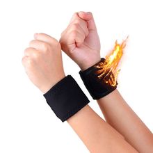 1 Pair Adjustable Self-heating Warm Wrist Band Tourmaline Magnet Wrist Support Straps Wraps Black Sports Wristband For Gym 2024 - buy cheap