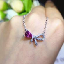 lovely ant style garnet gemstone necklace silver jewelry 925 sterling silver girl child birthday party gift natural gem 2024 - buy cheap