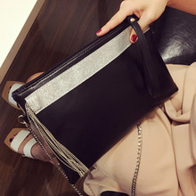 New Fashion Casual Metal Tassel Pu leather Envelope Bag Clutch Bag Ladies Shoulder Bag Purse Crossbody Messenger Bag 2024 - buy cheap