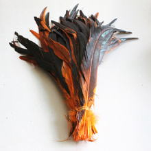 Wholesale 500PCS orange  Rooster Tail Feathers 30-35 cm / 12-14 inches 2024 - buy cheap