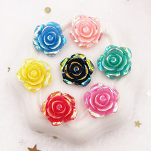 30PCS Mix Shiny AB Resin 3D 15mm Cute Flower Flat Back Stone Scrapbook Crafts Diy Jewelry Making Accessories Supplies F587 2024 - buy cheap