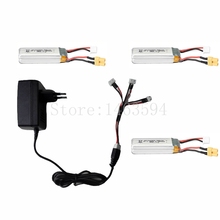 XK K130 RC Helicopter Spare Parts Charger++1 to 3 adapter wire+3 battery 2023 - buy cheap