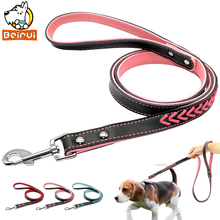 Durable Leather Dog Leash Puppy Cat Walking Leads Leashes For Small Medium Large Dogs Chihuahau Pink Blue Red hundeleine 2024 - buy cheap