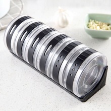 Seasoning Box Set Kitchen Cylindra Jar For Spice Rack Can Containers Condiment Bottles Pepper Shakers Box Salt Cellar 6pcs/set 2024 - buy cheap