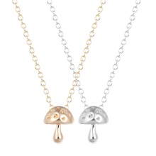 New Gift Mushroom Pendant Necklace Gold fashion Chain Necklace Choker Baby Jewelry For Women Female Fashion Necklace Gift 2024 - buy cheap