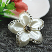 48MM Pearl Flower With Rhinestone Perolas Para Artesanato Diy Crafts And Scrapbooking Meia Perola Material Manualidades 5Pcs/Lot 2024 - buy cheap