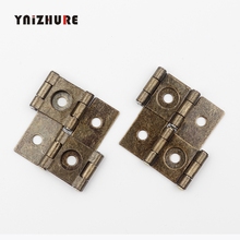 2pcs Mini Vintage Antique Carbinet Drawer Hinge Wooden Furniture Jewelry Gift Box Brass Hinge Furniture Hinge 2024 - buy cheap