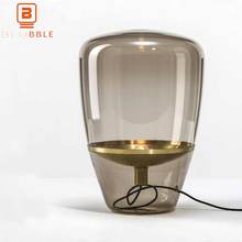 BLUBBLE-lámpara de mesa tipo bala de ángulo moderno, bombillas LED originales para dormitorio, lámpara de escritorio del norte de Europa, CA de 90-260V, lámpara de mesita de noche de cristal 2024 - compra barato