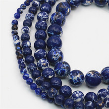 Wholesale Lapis lazuli colour King Turkey Stone 4/6/8/10mm Beads Jewellery DIY Parts Accessories Manual Women Gift 15inch 2024 - buy cheap