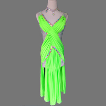 New style Latin dance costume sexy senior diamond spandex  latin dance dress for women latin dance compeititon dresses 2024 - buy cheap