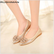 RUSHIMAN-zapatos planos para mujer, zapatillas femeninas de suela plana, suaves y cómodas, de punta estrecha, informales, talla grande, para primavera y otoño 2024 - compra barato