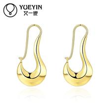 E069 Wholesale Nickle Free Antiallergic Gold color Earrings For Women New Fashion Jewelry gold color brincos 2024 - buy cheap