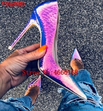 Zapatos de tacón alto con estampado de serpiente para mujer, calzado Sexy para fiesta y boda, 2019 2024 - compra barato