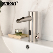 OUBONI Chrome Automatic Hand Touch Griffin Automatic Sensor Bathroom Sink Faucet Solid Brass Basin Sink Mixer Water Faucet 2024 - buy cheap