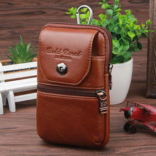 Waist Bags For Men Genuine Leather Belt Casual Travel Small Pocket Cell Phone Pouch Purse Male Fanny Packs Money Bum Bag 2018 2024 - buy cheap