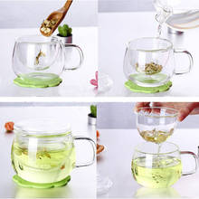 1 комплект Кофе кружка Чай прозрачная стеклянная чашка прозрачная стеклянная кружка для молока Кофе Чай кружки с Чай Infuser Фильтр Крышка стакана воды 2024 - купить недорого