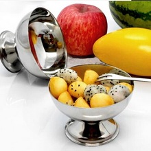 Stainless steel ice cream bowl milkshake salad cup dessert fruit metal bowl 2024 - buy cheap