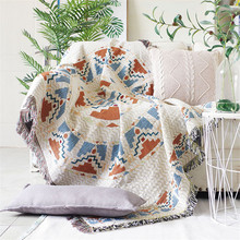 Aura of love capa de sofá com rosca, cobertor com proteção geométrica para camas, cobertor com borla, natal 2024 - compre barato